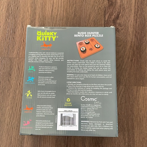 Quirky Kitty Sushi Hunter Bento Box Puzzle - Picture 2 of 2